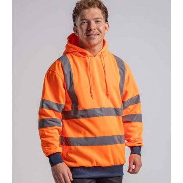 Pro RTX high visibility hoodie, orange, custom printed workwear