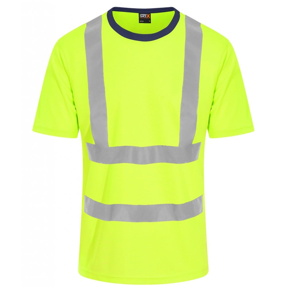 Pro RTX high visibility t-shirt, yellow, custom printed workwear