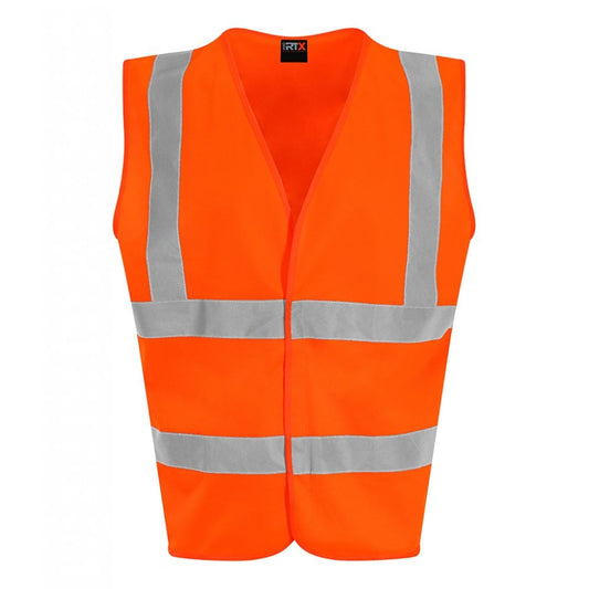 Pro RTX high visibility waistcoat, orange, custom printed workwear