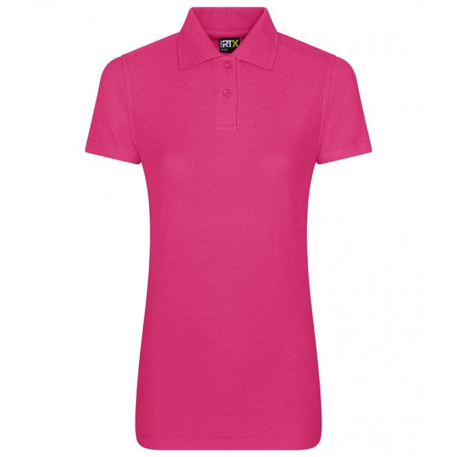 Pro RTX ladies pique polo shirt, fuschia, custom printed workwear