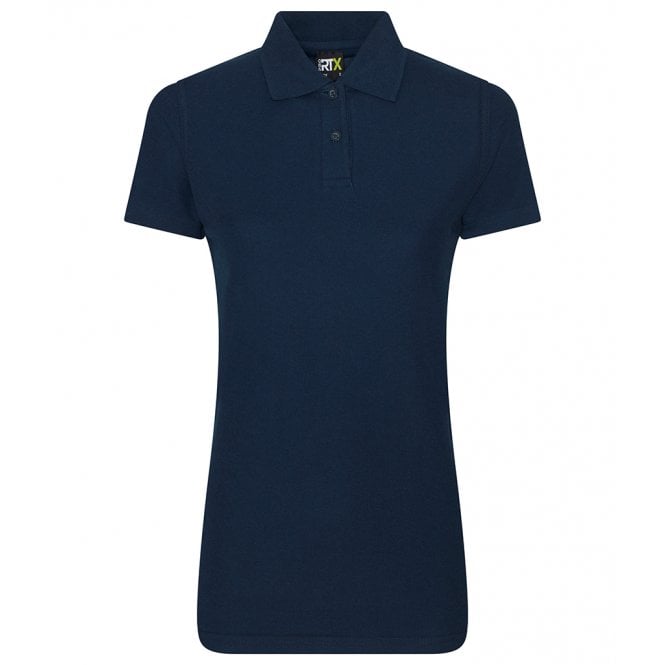 Pro RTX ladies pique polo shirt, navy, custom printed workwear