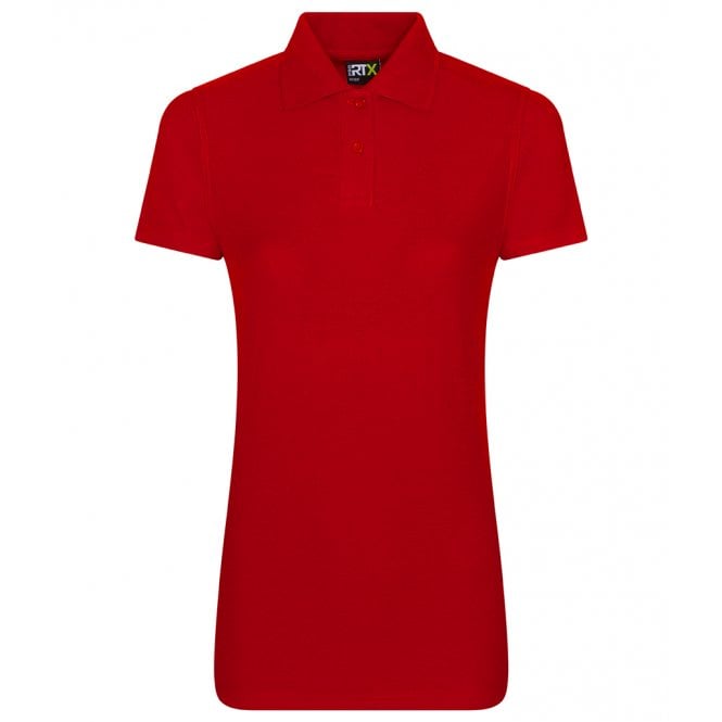 Pro RTX ladies pique polo shirt, red, custom printed workwear