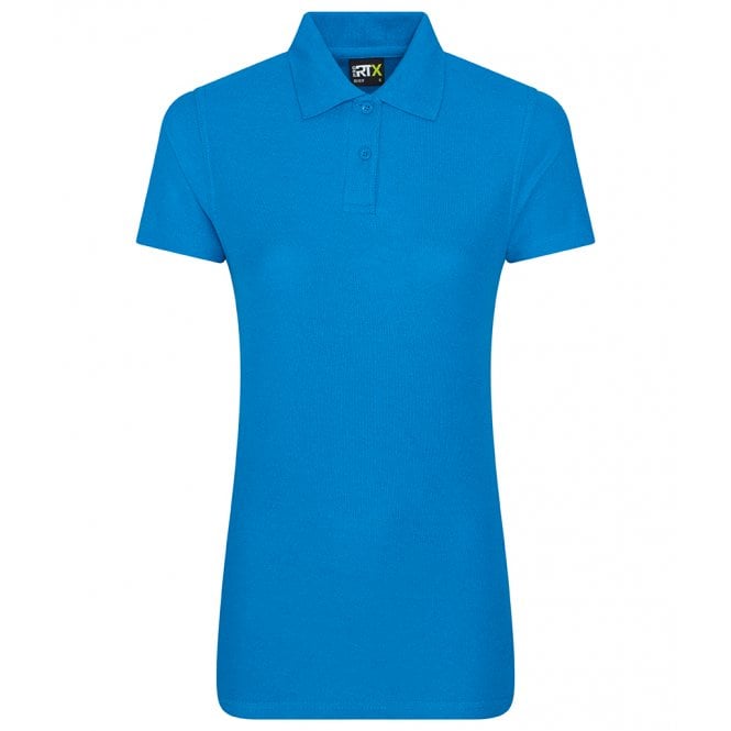 Pro RTX ladies pique polo shirt, blue, custom printed workwear