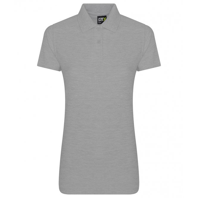 Pro RTX ladies pique polo shirt, grey, custom printed workwear
