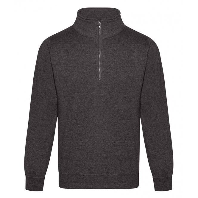 Pro RTX 1-4 neck zip sweatshirt, grey, custom printed workwear