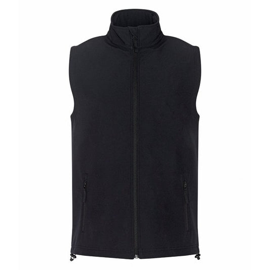 Pro RTX 2 layer softshell gilet, black, custom printed workwear