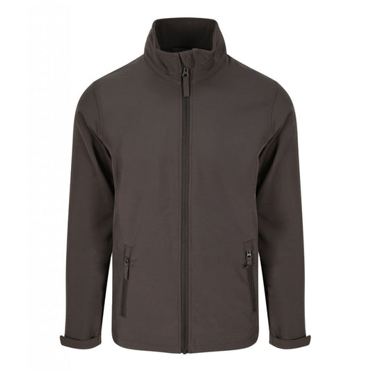 Pro RTX 2 layer softshell jacket, grey, custom printed workwear