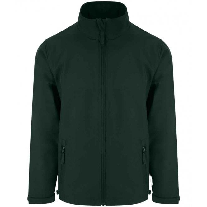 Pro RTX 2 layer softshell jacket, bottle green, custom printed workwear
