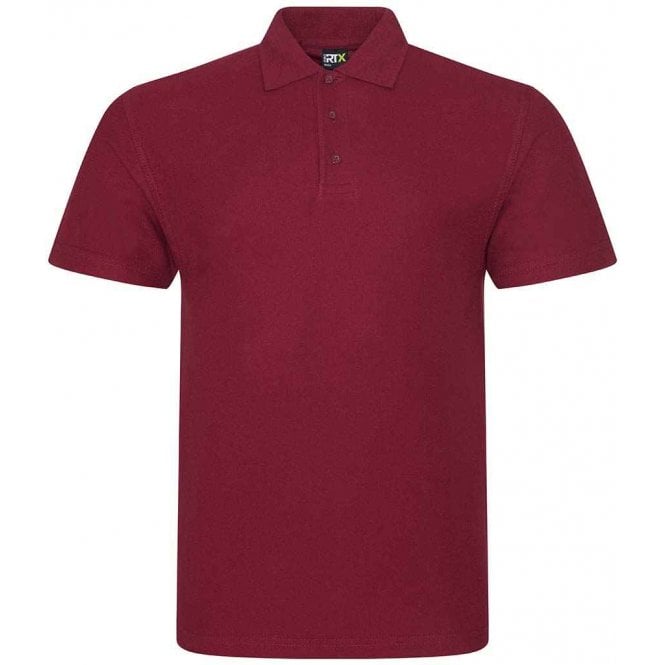 Pro RTX pique polo shirt, burgandy, custom printed workwear