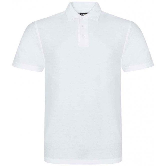 Pro RTX pique polo shirt, white, custom printed workwear