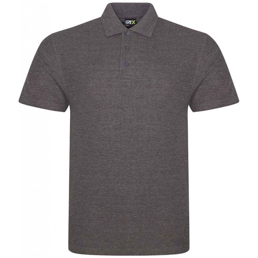Pro RTX pique polo shirt, charcoal, custom printed workwear