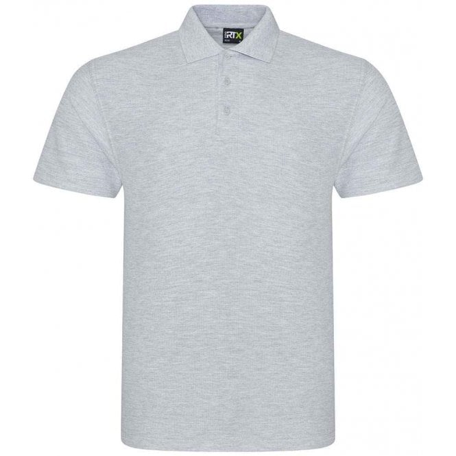 Pro RTX pique polo shirt, heather grey, custom printed workwear