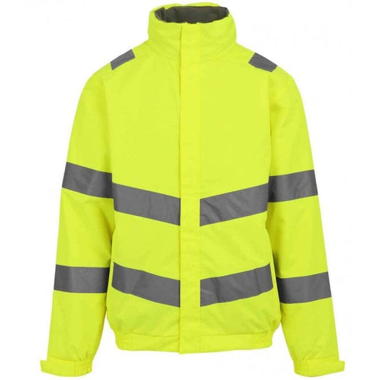 Regatta high vis pro contract dover jacket, yellow, custom printed workwear