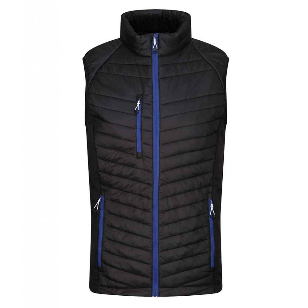 Regatta Navigate Hybrid Bodywarmer, Black/New Royal Blue, Custom Print
