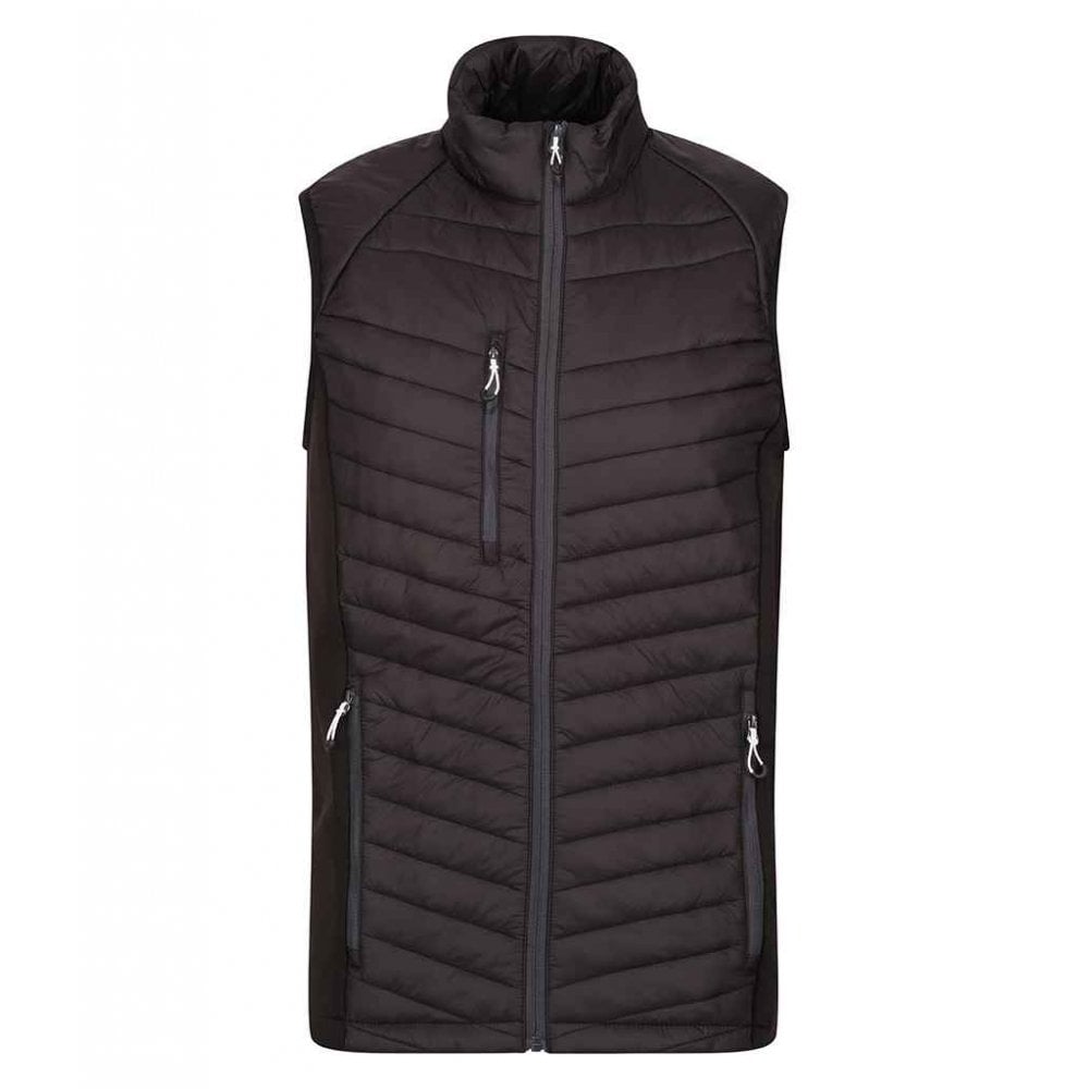 Regatta Navigate Hybrid Bodywarmer, Black/Seal Grey, Custom Print