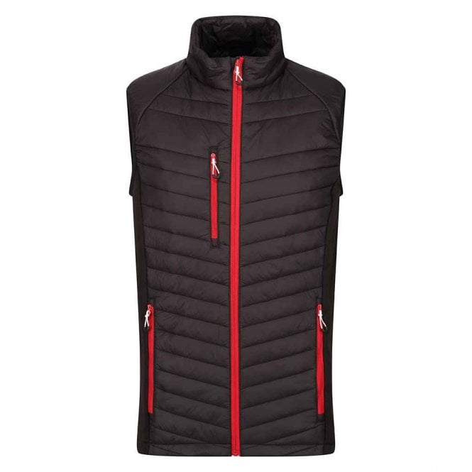 Regatta Navigate Hybrid Bodywarmer, Black/Classic Red, Custom Print