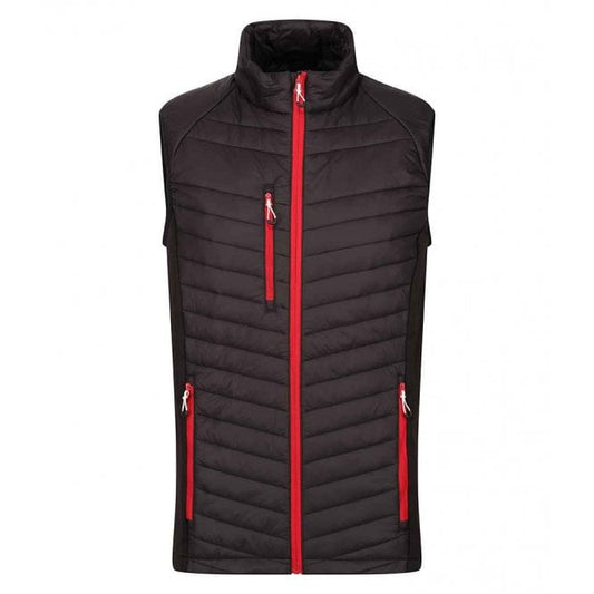 Regatta Navigate Hybrid Bodywarmer, Black/Classic Red, Custom Print