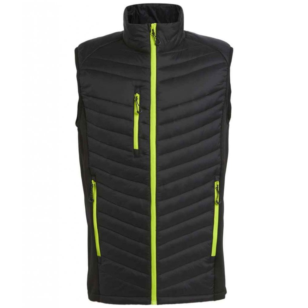 Regatta Navigate Hybrid Bodywarmer, Black/Lime Green, Custom Print