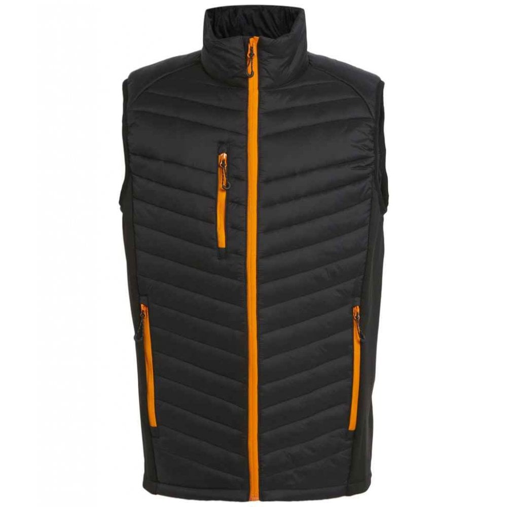 Regatta Navigate Hybrid Bodywarmer, Black/Orange Pop, Custom Print