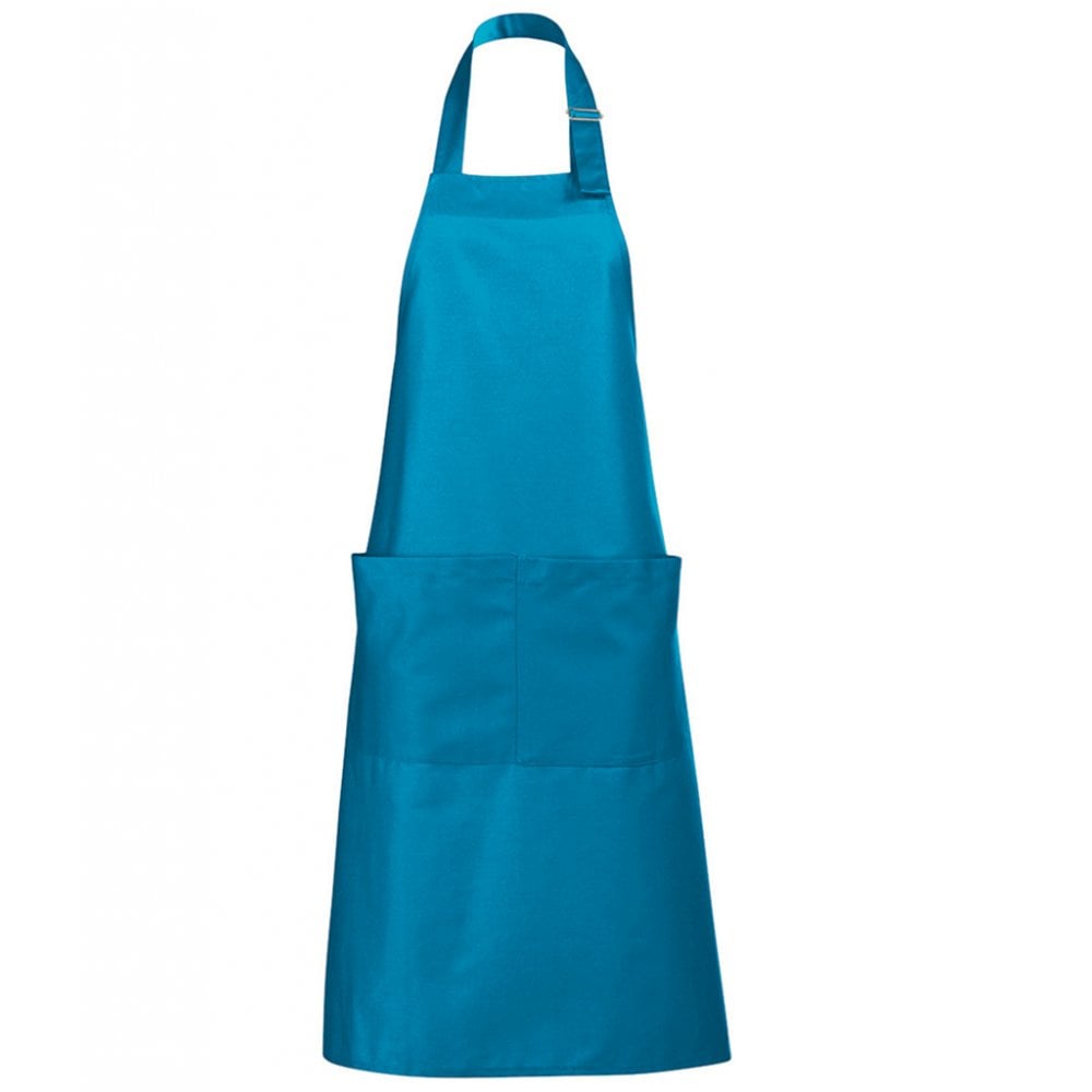 SOL'S gala long bib apron aqua custom print