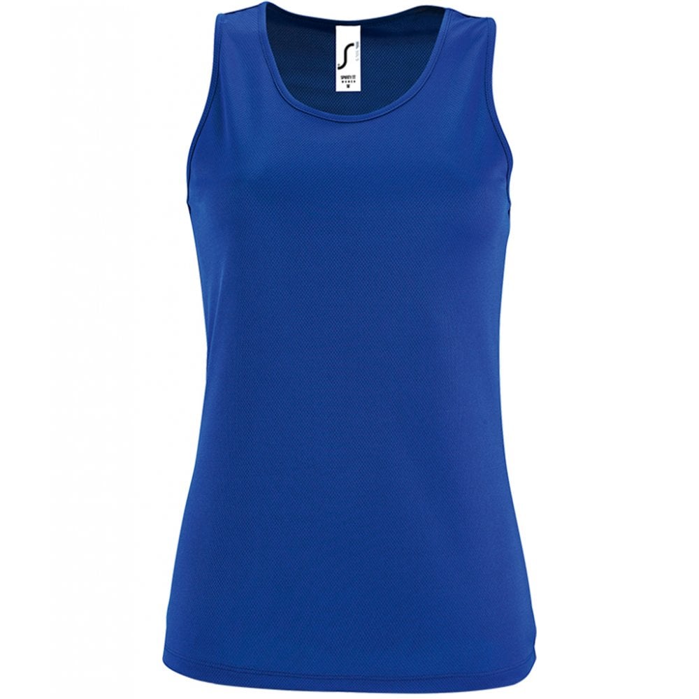 SOL'S ladies sporty performance tank top royal blue custom print
