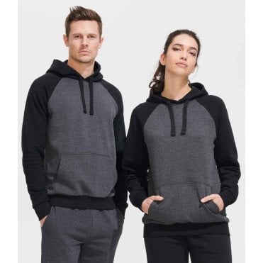 SOL'S Unisex Seattle Contrast Raglan Hoodie, Custom Print