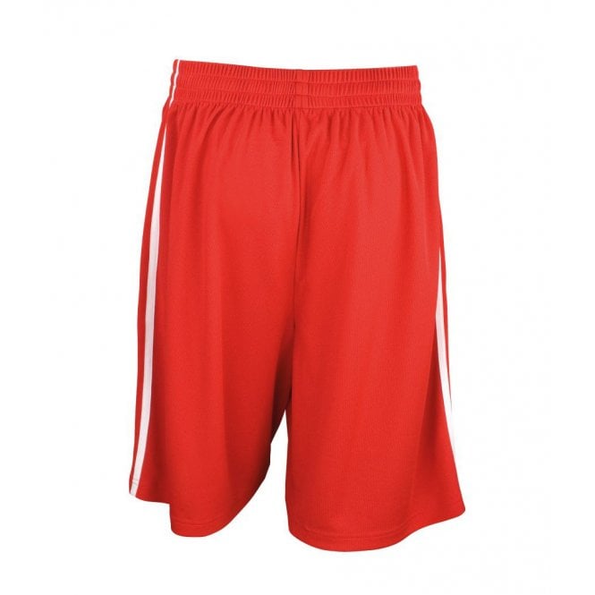 Spiro Basketball Shorts, Red/White, Custom Print