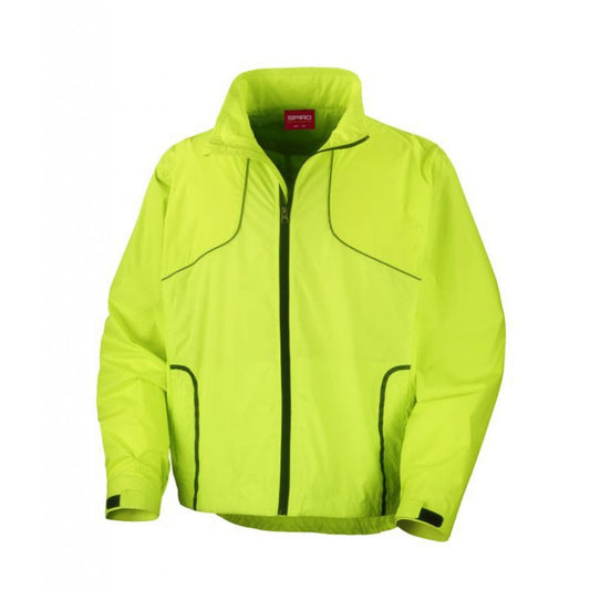 Spiro Bikewear Crosslite Trail and Track Jacket, Neon Lime, Custom Print