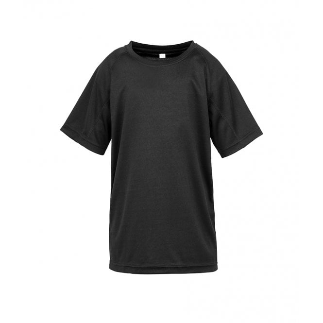 spiro kids impact performance aircool t-shirt, black, for custom printing