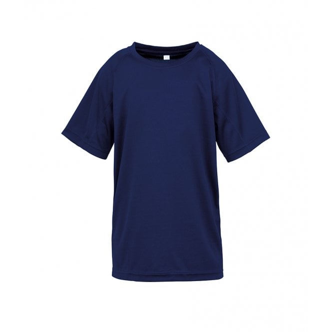 spiro kids impact performance aircool t-shirt, navy, for custom printing