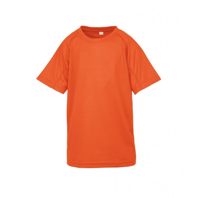 spiro kids impact performance aircool t-shirt, orange, for custom printing