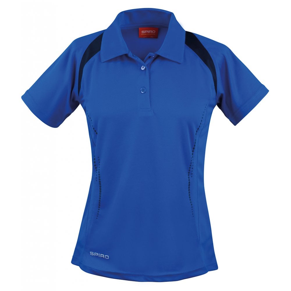 Spiro Ladies Team Spirit Polo Shirt, Royal/Navy, Custom Print