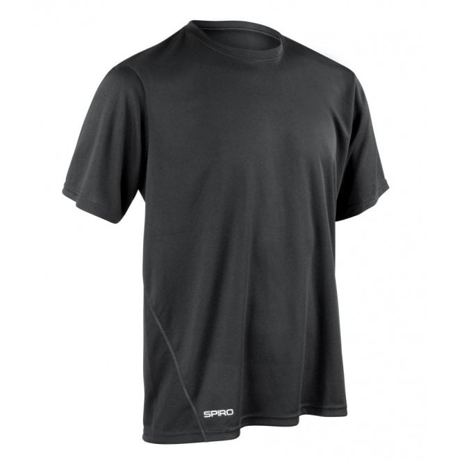 Spiro Quick Dry Performance T-Shirt, Black, Custom Print