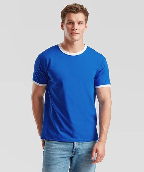 Fruit Of The Loom Contrast Ringer T-Shirt - Custom Printed