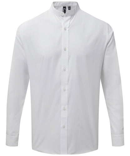 Premier Banded collar grandad long sleeve shirt - Custom Printed