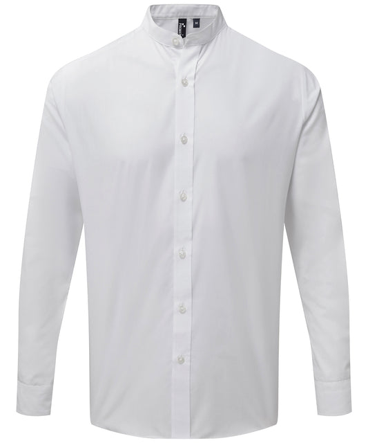 Premier Banded collar grandad long sleeve shirt - Custom Printed
