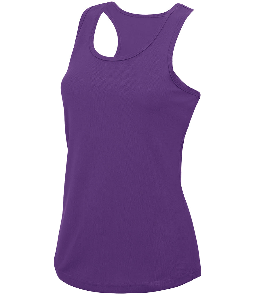 Purple tank top on a white background