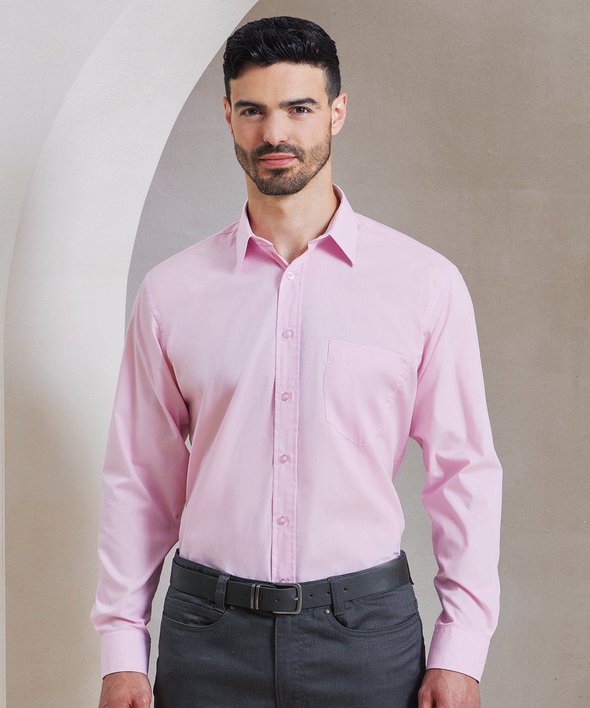 Premier Long sleeve poplin shirt - Custom Printed