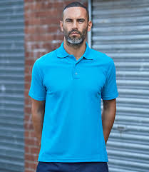 Pro RTX pique polo shirt, blue, custom printed workwear