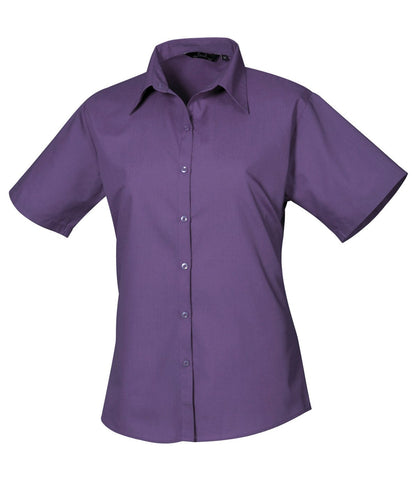 Premier Ladies short sleeve poplin blouse - Custom Printed