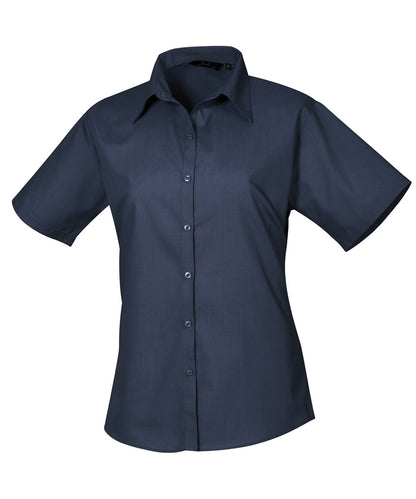Premier Ladies short sleeve poplin blouse - Custom Printed