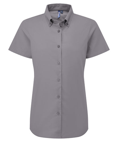 Premier Ladies Supreme Oxford short sleeve shirt - Custom Printed