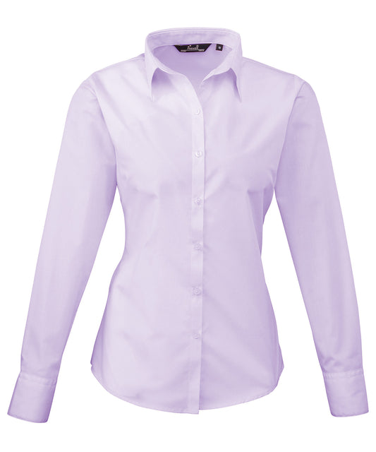 Premier Ladies Long Sleeve Poplin Blouse - Custom Printed