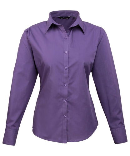 Premier Ladies Long Sleeve Poplin Blouse - Custom Printed