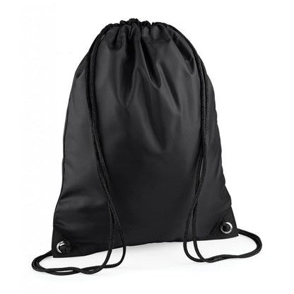Bagbase premium gymsac, black, custom printed, personalised