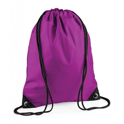 Bagbase premium gymsac, raspberry, custom printed, personalised