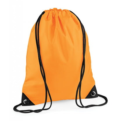 Bagbase premium gymsac, orange, custom printed, personalised