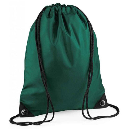 Bagbase premium gymsac, bottle green, custom printed, personalised