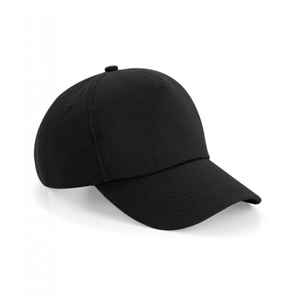 Beechfield authentic 5 panel cap, black, custom printed, personalised