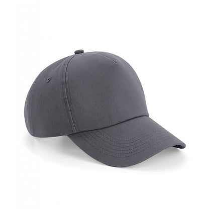 Beechfield authentic 5 panel cap, charcoal, custom printed, personalised